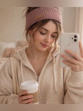Carhartt Dusty Pink and Lavender Knit Beanie